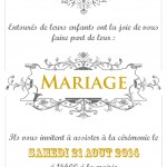 Faire-part mariage